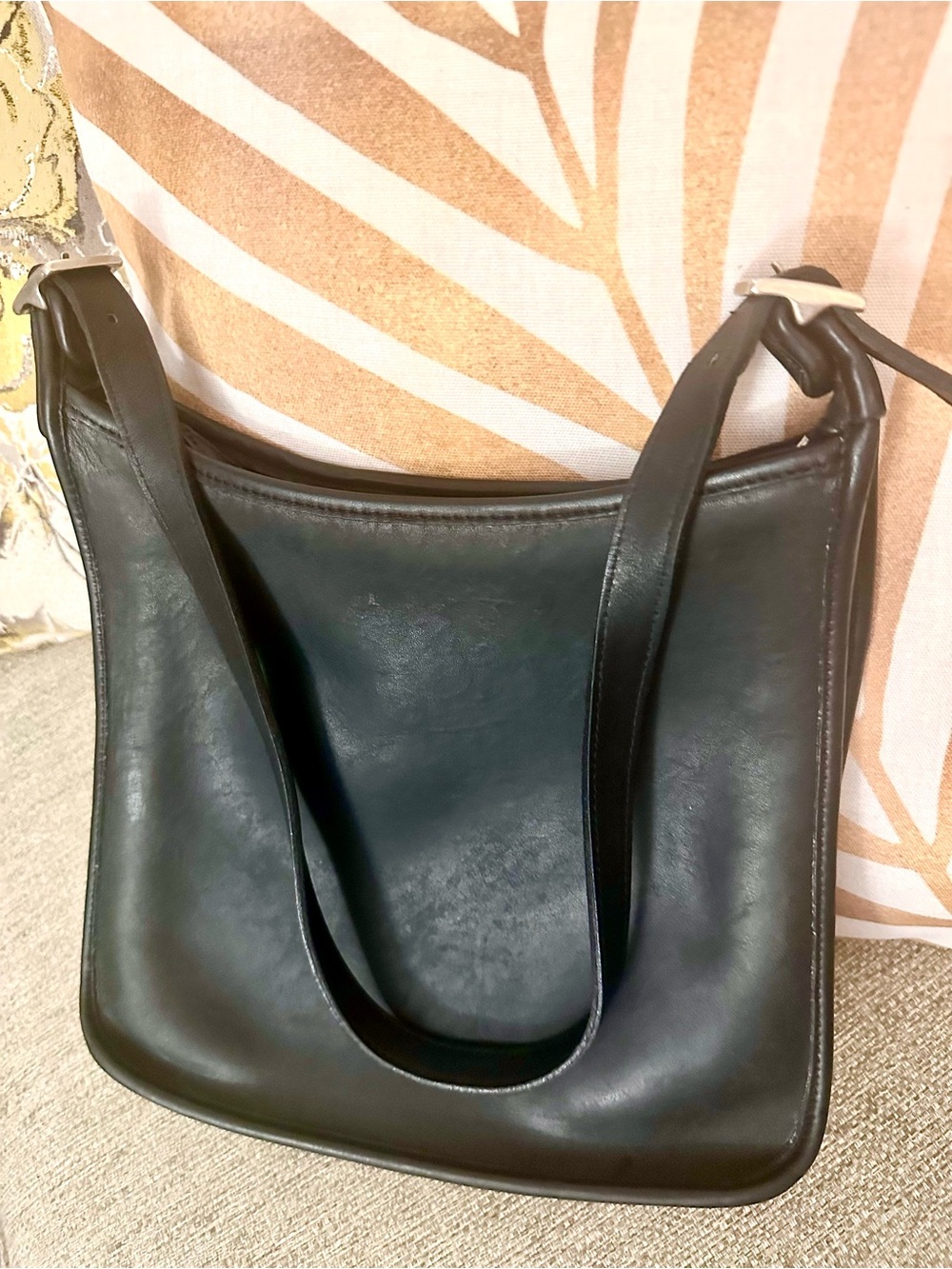 Vintage Coach Andrea 9073 Black Leather Shoulder Bag 1998 Y2K - Picture 15 of 16